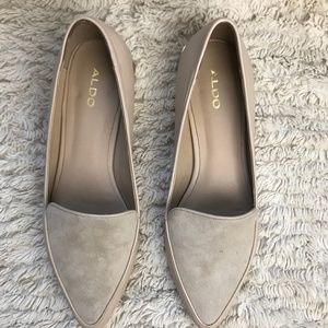 Aldo Pink Suede Loafers